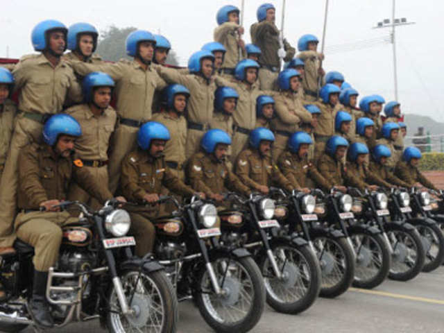 BSF soldiers during Republic Day parade rehearsal