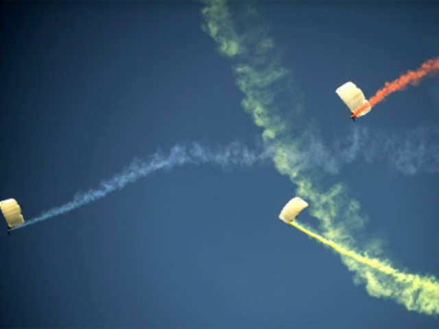 Colombian parachute soldiers