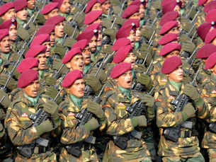 Full dress rehearsal for the Republic Day parade 