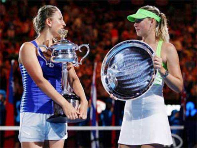 Victoria Azarenka and Maria Sharapova at  Australian Open