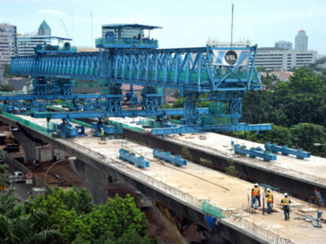 Flyover construction site in Jakarta