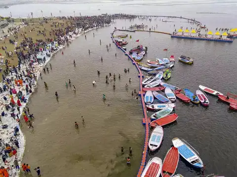 Sangam's majestic aerial view