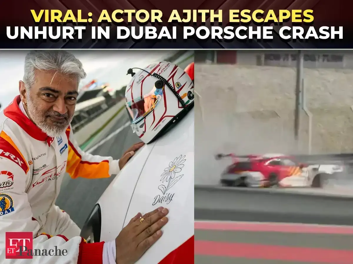 Ajith Kumar’s crash at Dubai Autodrome: Watch shocking moment as his ...