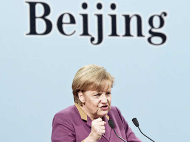 German Chancellor Angela Merkel in China