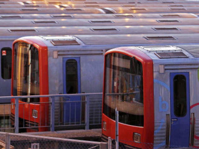 Metro trains at Lisbon station