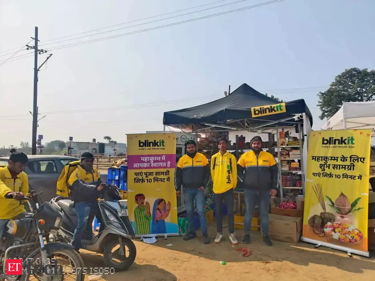 Blinkit Opens Temporary Store at Maha Kumbh Mela to Serve Tourists and Pilgrims