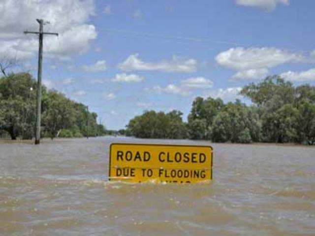 Flood waters in Queensland, Australia