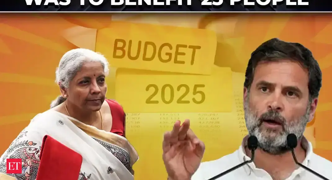 Rahul Gandhi slams Union Budget 2025, says target only to benefit '20-25 people' - The Economic Times Video | ET Now