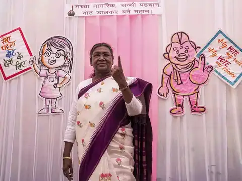President Murmu votes