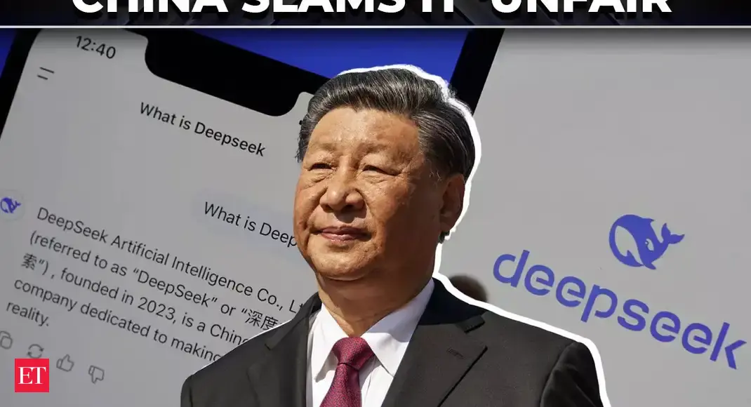 DeepSeek faces crackdown in several nations; Beijing slams 'unfair' bans on  China's AI chatbot - The Economic Times Video | ET Now