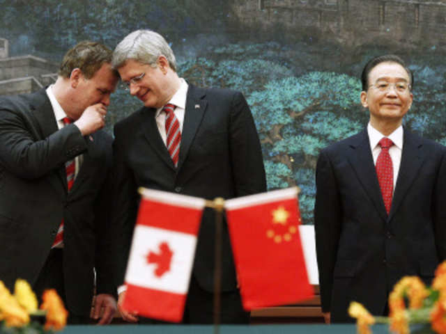 Canada's PM Harper in Beijing