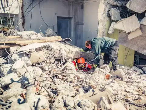 If trapped under debris