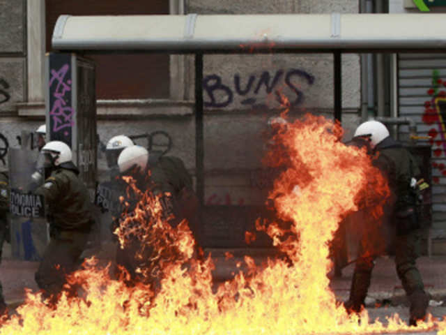 Protests against planned reforms by Greece's coalition government in Athens