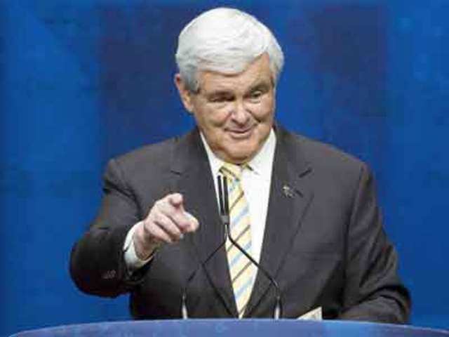 Republican US presidential candidate Newt Gingrich