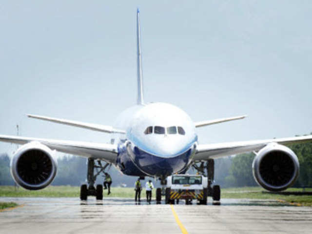 Boeing 787 Dreamliner upon arrival in Singapore