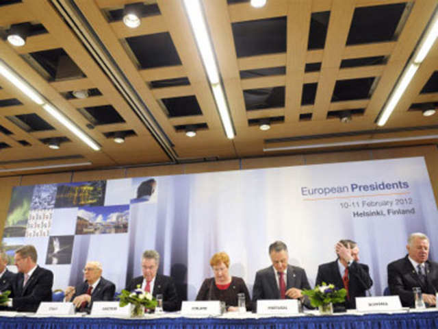 Finnish President Tarja Halonen and European counterparts