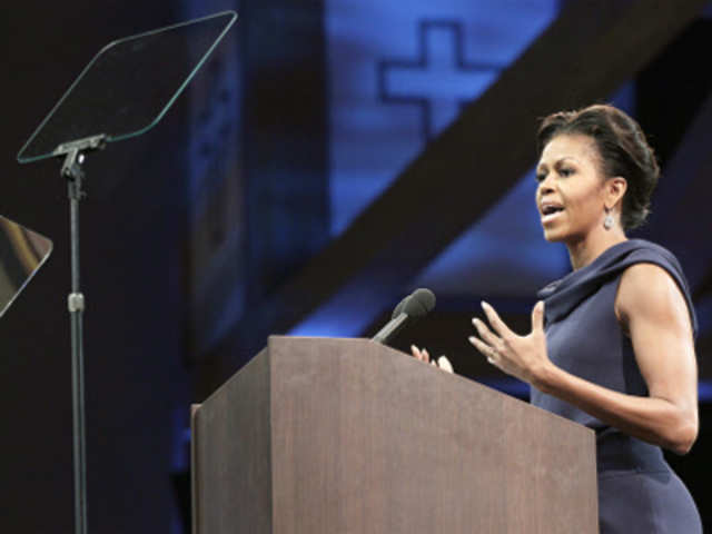 Michelle Obama speaks about work of faith, community organizations to support healthy lifestyles