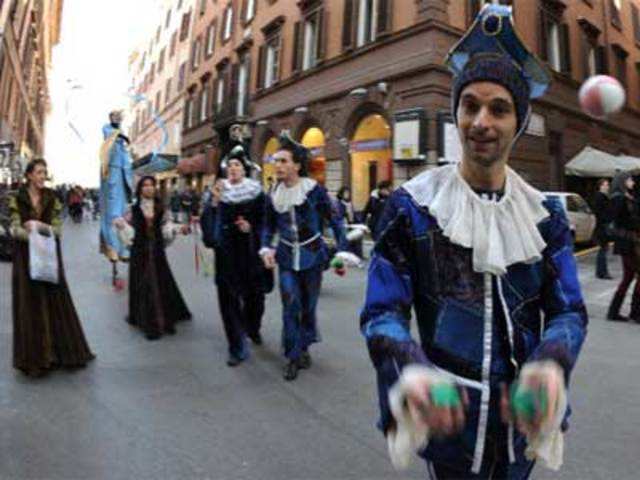 Carnival parade in Rome