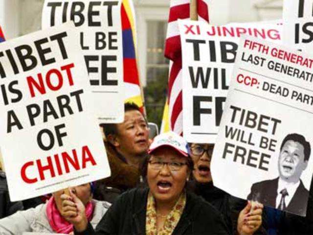 Pro-Tibet activists protest in US