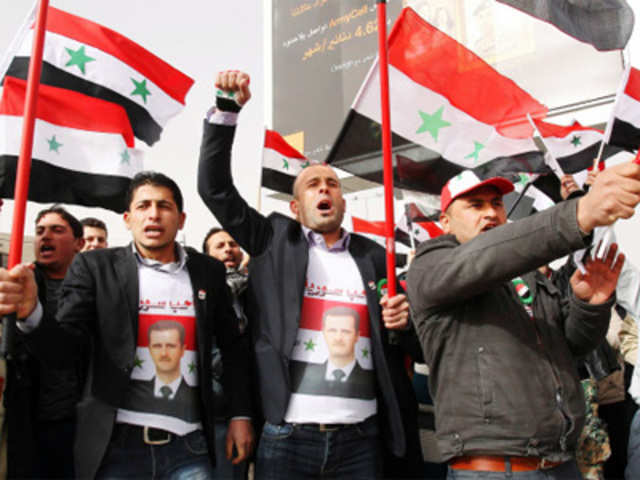 Syrians living in Jordan protest