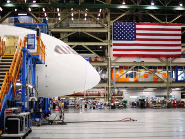 Boeing 787 Dreamliner under construction at the facility