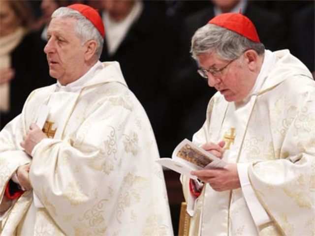 Newly-elected Cardinals read the mass book
