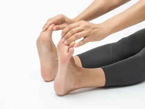 Seated toe touches