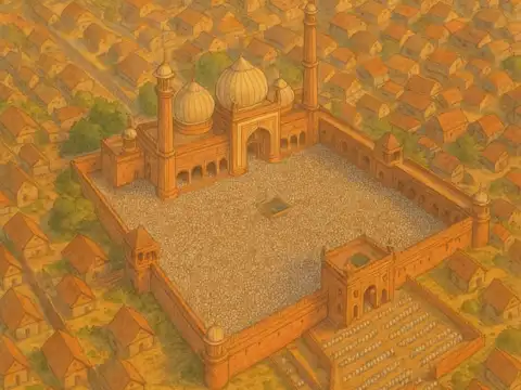 Bird eye view of jama masjid