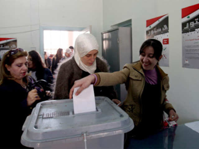 Syrians cast vote for a new constitution