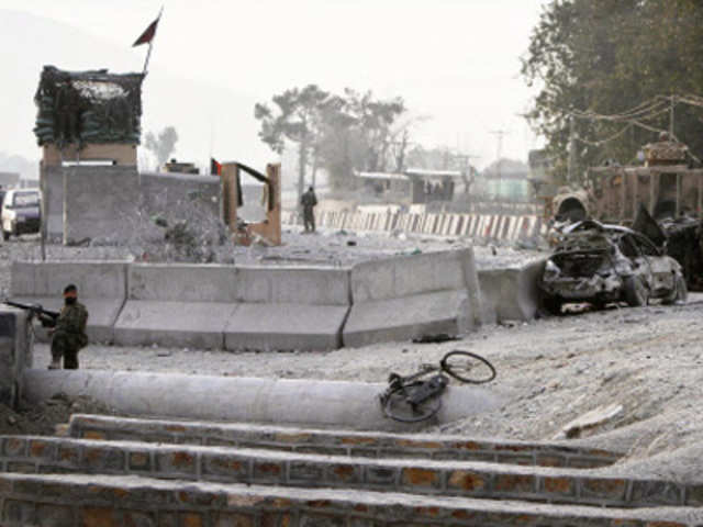 Suicide attack at the gate of an airport in Jalalabad