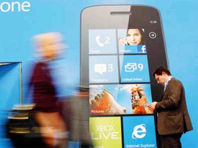  Windows Phone advertisement during Mobile World Congress in Barcelona
