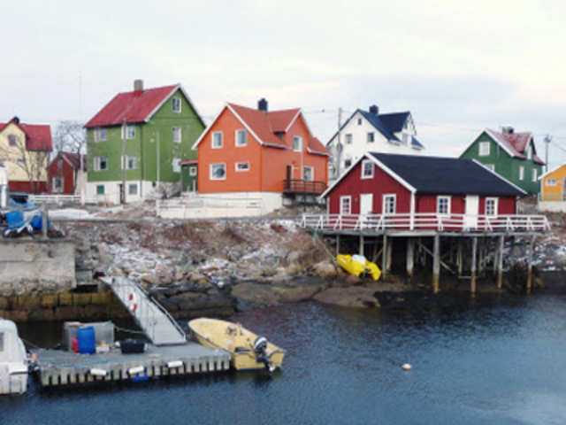 Village of Henningsvaer in Norway
