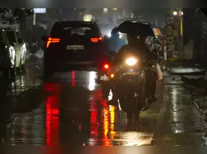 Chennai: Rain lashes the city amidst a forecast by the India Meteorological Depa...