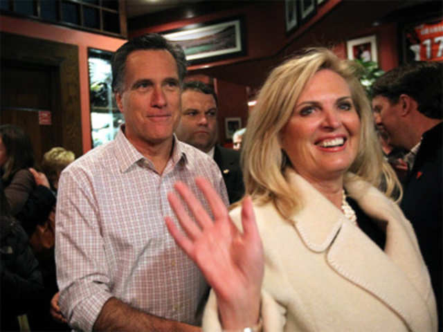 Mitt Romney with his wife