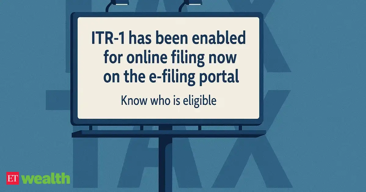 ITR-1 and ITR-4 forms enabled for online filing through income tax e-filing portal for AY 2025-26, know who all can file online income tax returns