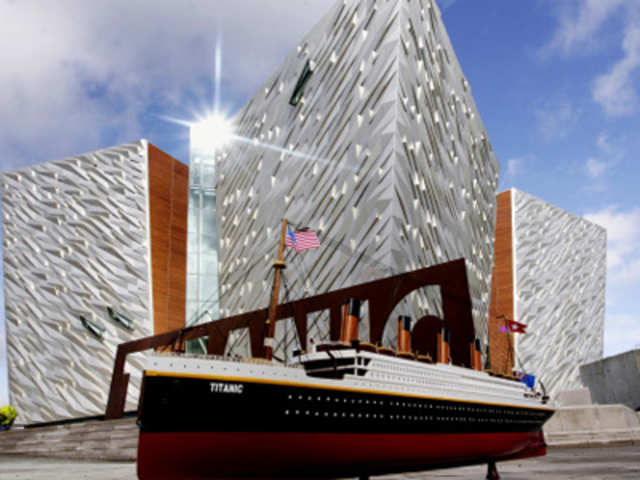 The 100 million pound Titanic Belfast visitor centre, Northern Ireland