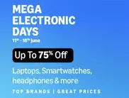 Mega Electronic Days - Up to 75% off on Laptops, Smartwatches, Headphones in Amazon Sale 2025
