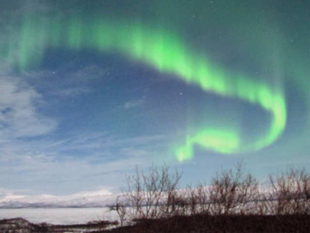 Aurora borealis in Swedush Lapland 