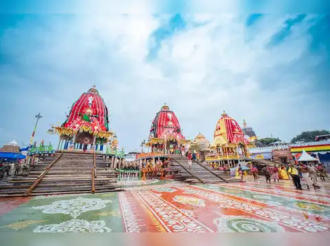 Chariots ready in Puri