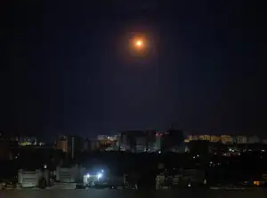 Russian drone strike in Kyiv