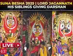 LIVE: Suna Besha | Lord Jagannath and his siblings giving darshan on ‘Suna Besha in Chariots at Puri