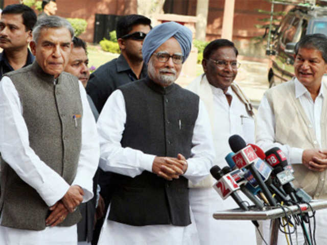 PM Manmohan Singh on the first day of the budget session
