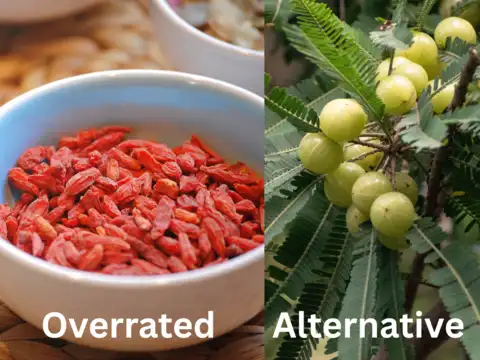 Goji berries (overrated),  Amla (alternative)