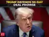 Reporter asks, ‘What about 90 days, 90 deals?’: Here’s what President Trump replied