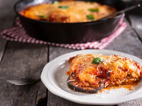 Eggplant Parmigiana (No Fry)