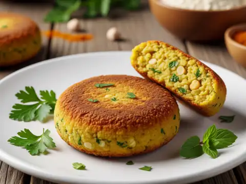 Chickpea tikki (chana cutlets)
