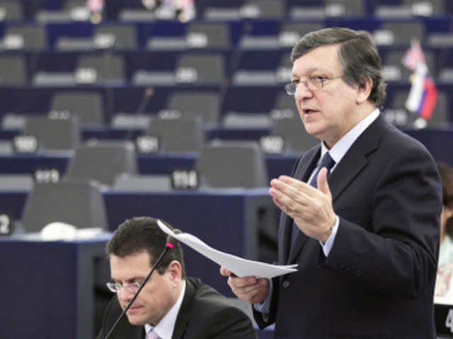 European Commission President during a debate in Strasbourg