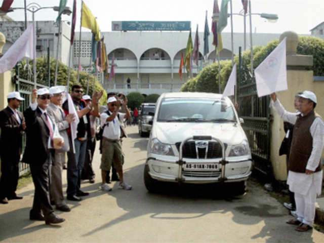 Indo-Myanmar friendship car rally flagged off