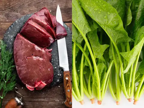 Liver swapped for Beetroot + Spinach + Jaggery
