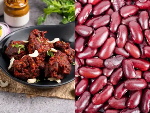 Mutton versus Rajma or Soya Chunks